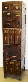 unusual ca. 1910 sectional file cabinet 