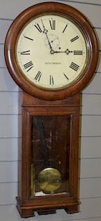 Seth Thomas No. 2 mahogany wall regulator clock