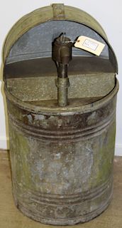 Vintage steel hub tank parts washer with pump