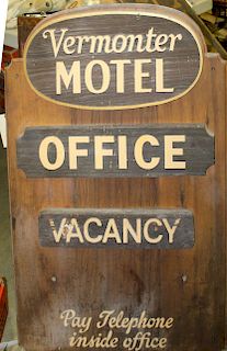 Vermonter Motel trade sign 