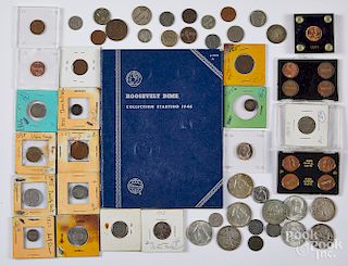 Collection of US coins, etc.