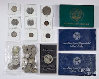 US silver coins, 14.5 ozt., etc.