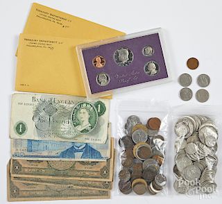 US silver coins, 18.7 ozt., etc.