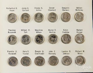 Franklin Mint Presidential mini coin set.