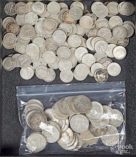 US silver dimes and quarters, etc.
