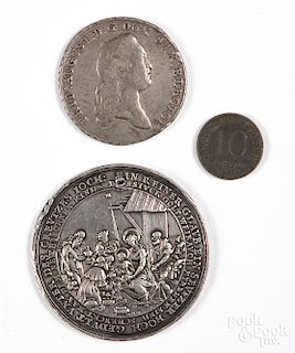 Polish coins and medal, etc.