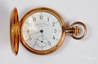 Non Magnetic Watch Co. 18K gold pocket watch