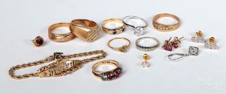 14K gold gemstone jewelry.