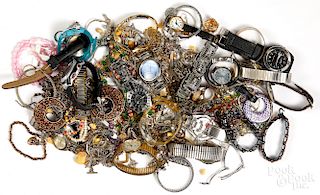 Group of costume jewelry, silver jewelry, etc.
