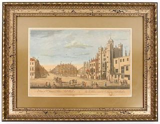 1753 Colored Eng., "A View of St. James's Palace"