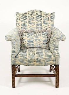 Chippendale Style Custom Upholstered Armchair