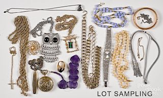 Assorted group of jewelry, etc.
