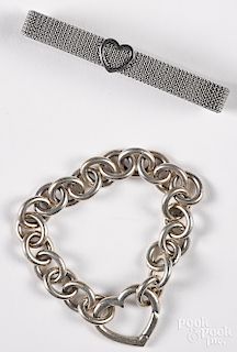 Tiffany & Co. sterling silver heart bracelet, etc.
