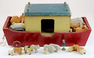 Wooden Block Trolley and Noah's Ark Toys
