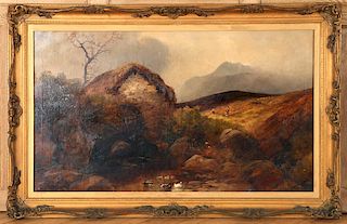 19TH CENT. OIL ON CANVAS PAINTING SIGNED