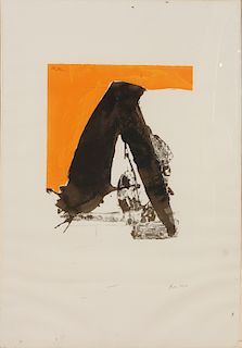 ROBERT MOTHERWELL ABSTRACT LITHOGRAPH SIGNED