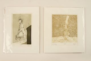 VINCENT CAPRARO COLLECTION OF SIX ETCHINGS SIGNED