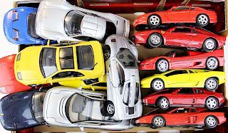 fourteen Exotic diecast Sports Cars
