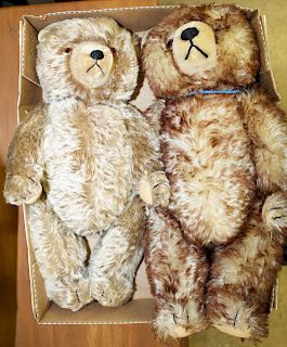 two Hermann frosted mohair Teddy bears