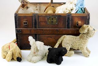 Victorian doll trunk & contents