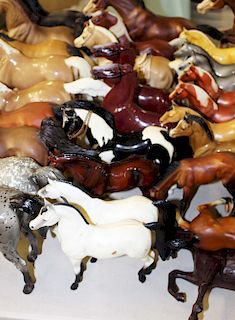 collection of 52 Horse figurines incl. Breyer