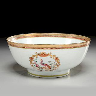Chinese Export porcelain punch bowl