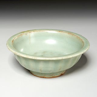 Chinese Song style celadon twin fish bowl
