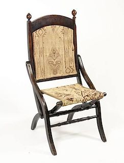 Civil War Era Officer's Folding Camp Chair, 1860s