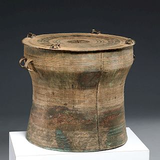 Burmese Shan bronze rain drum