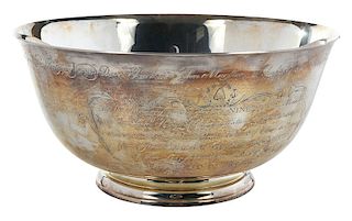 Cased English Silver Revere Style Bowl