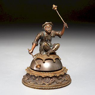 Orientalist cast bronze bell