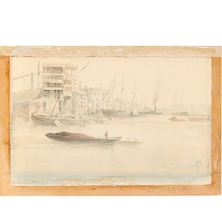 James Whistler (attrib.), River Thames