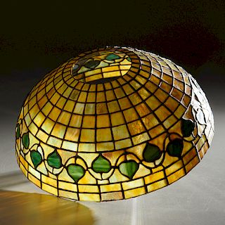 Tiffany Studios (attrib.) Acorn pattern lamp shade