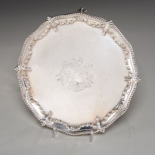 George III silver salver, Crouch & Hannam