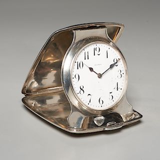 Tiffany & Co. sterling silver 8 day travel clock