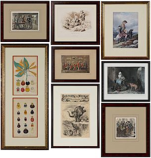 Group of Eight Miscellaneous Prints