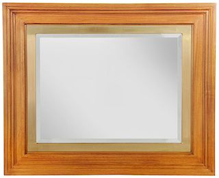 Large Framed Beveled Glass Mirror