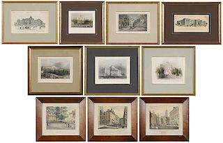 Ten Architectural Prints, NY, DC