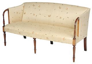 An American Sheraton Style Inlaid Mahogany Sofa