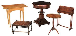 Five Pieces Of Diminutive Furniture
