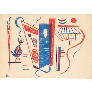 Wassily Kandinsky, "Composition in Red and Blue"