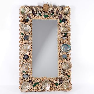Anthony Redmile shell and gem encrusted mirror