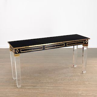 Louis XVI style lucite bureau plat or console