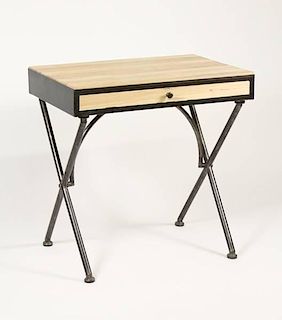 Industrial Style Iron and Oak Desk or Table