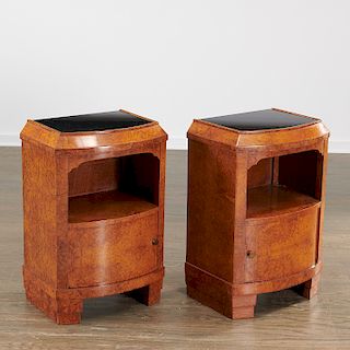Pair French Art Deco bedside tables