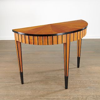 Biedermeier style demi-lune console table