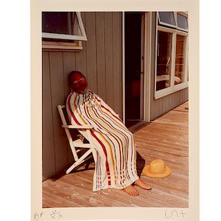 David Hockney, "Henry Avoiding the Sun", 1976