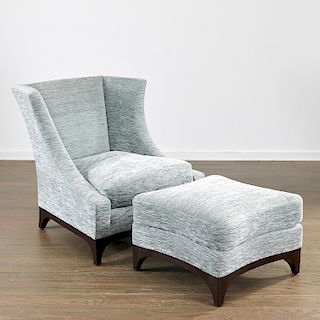 John Hutton for Holly Hunt club chair and ottoman