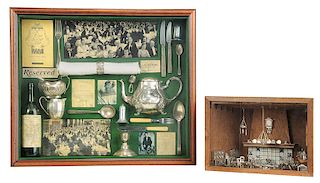 Two Framed Silver Dioramas