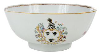 Chinese Export Armorial Porcelain Bowl